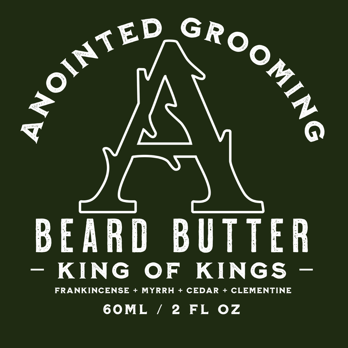 King of Kings All Natural Beard Butter| Frankincense + Myrrh + Cedar + Clementine