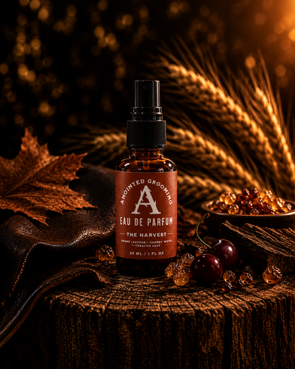 The Harvest Beard Collection Ombre Leather+ Cherry Wood+ Tobacco Leaf
